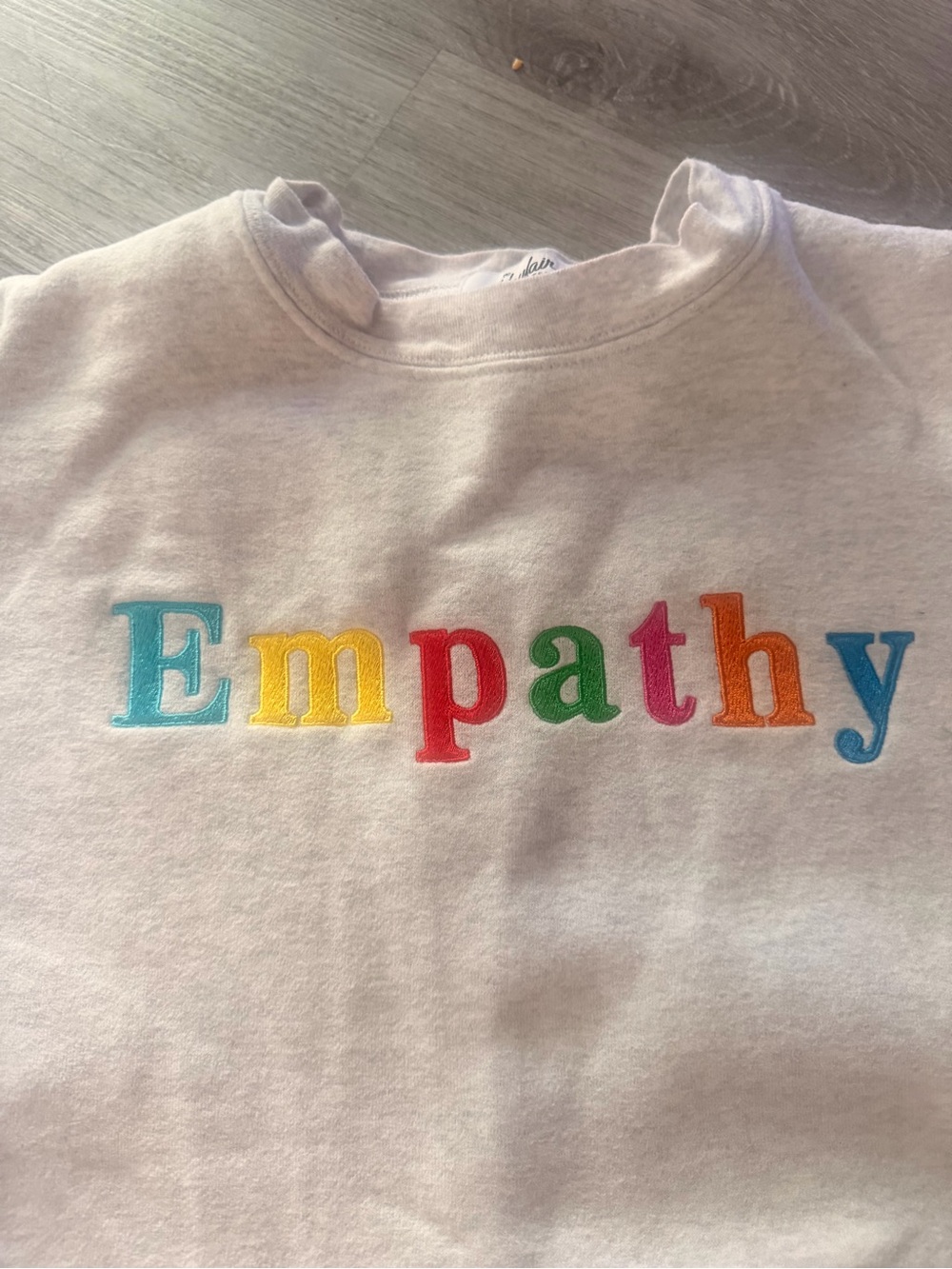 Mayfair Empathy Graphic Crewneck Sweatshirt - Light Gray